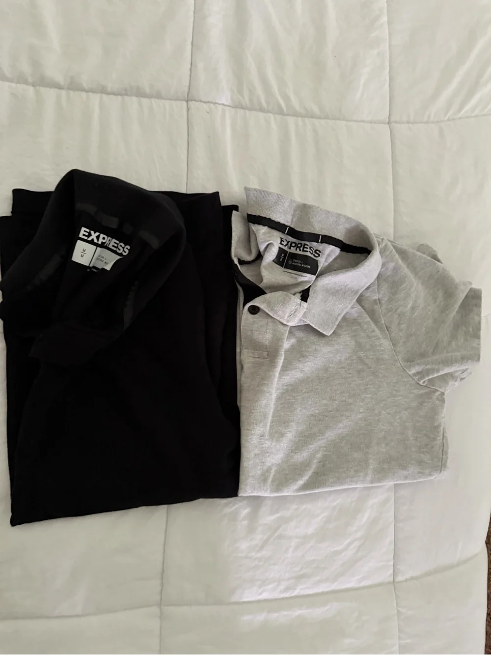 Express Men’s Polo Shirt set of 2 - Light Gray & Black